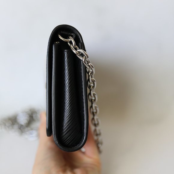 Louis Vuitton LV Twist Lock Wallet Purse Blk Epi Leather Monogram Bag HOST PICK - Picture 9 of 16